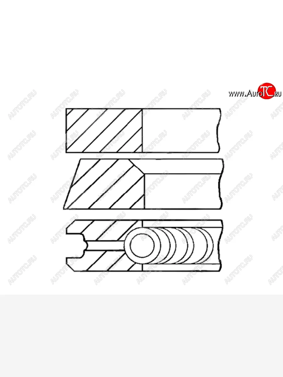 Кольца поршневые к-кт STD на 1 цил VAG TOUAREGA6A8Q5Q7                                           GOETZE 08-433100-00  в Самаре Самарской области