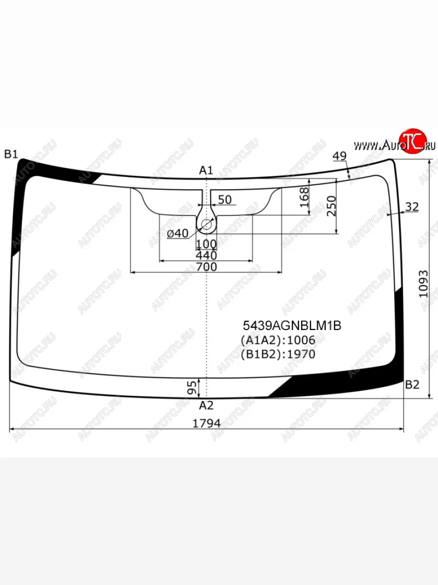 Стекло лобовое (датчик дождя) FUYAO Volkswagen Crafter 1 (2006-2017) (зеленое)  в Керчи Республика Крым
