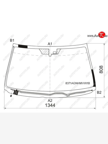 Стекло лобовое (обогрев щеток, датчик дождя) FUYAO (зеленое) Lexus IS250 XE30 седан дорестайлинг (2013-2016)