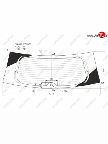 Стекло заднее (Цвет зеленый Обогрев) Honda CR-V 16-23 XYG CRV-16 RW/H/X