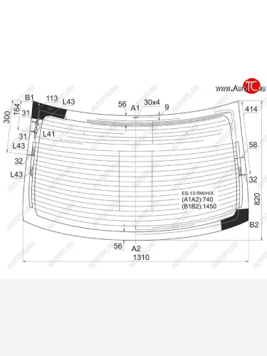 Стекло заднее (Цвет зеленый Обогрев Антенна) Lexus ES 12-18 XYG ES-13 RW/H/X