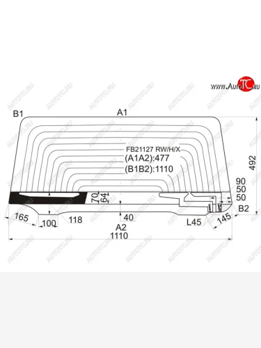 Стекло заднее (Цвет зеленый Обогрев) Land Rover Freelander 97-06 XYG FB21127 RW/H/X