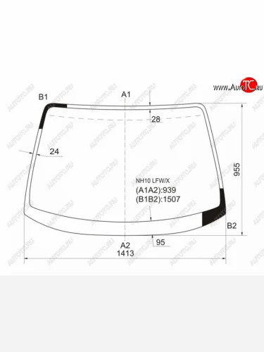 Стекло лобовое Toyota Prius (NHW10) 97-03 XYG NH10 LFW/X