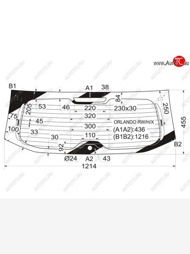 Стекло заднее (Цвет зеленый Обогрев) Chevrolet Orlando 11-15 XYG ORLANDO RW/H/X