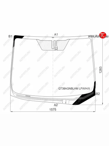 Стекло лобовое (Обогрев щеток Датчик дождя) Toyota Alphard (H30) 15-23 XYG QT38AGNBLHM LFW/H/X