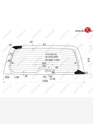 Стекло заднее (Цвет зеленый Обогрев) Honda Stream 00-06 XYG S7A RW/H/X