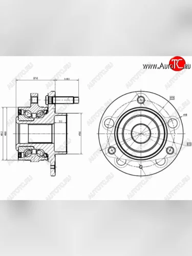 Ступичный узел перед CHEVROLET CRUZEOPEL ASTRA JZAFIRA 09- (R16)                                   SAT ST-13502829
