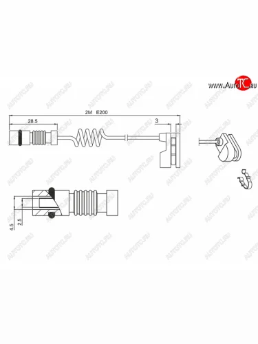 Датчик износа тормозных колодок передзад MERCEDES SPRINTER 95-06 VITO 96-03 SAT ST-142-0001