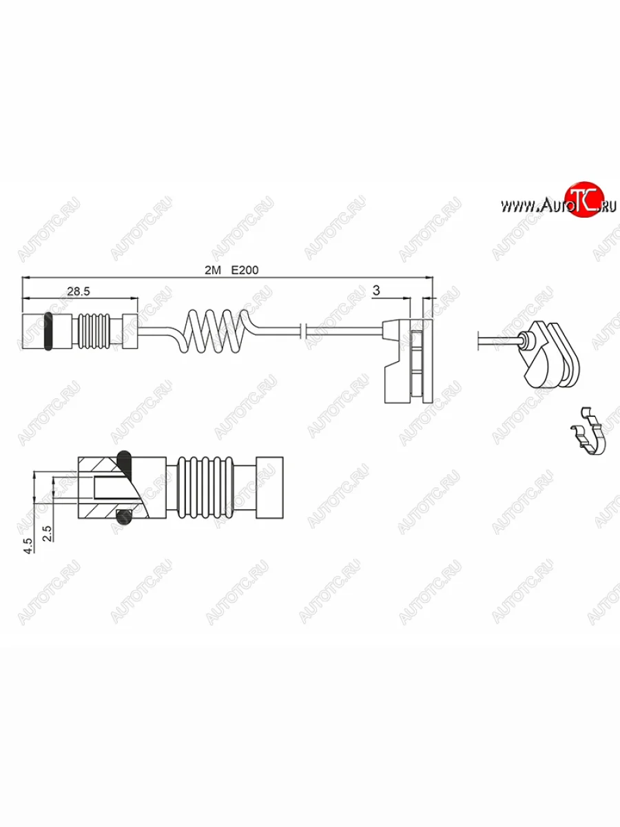 Датчик износа тормозных колодок передзад MERCEDES SPRINTER 95-06 VITO 96-03 SAT ST-142-0001  в Самаре Самарской области