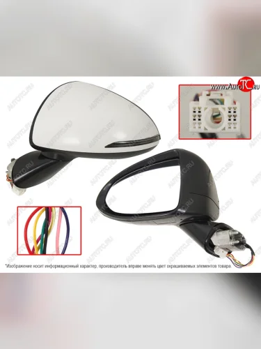 Левое зеркало (регулировка, повторитель поворота, складывание, 8 контактов) SAT Hyundai Sonata  DN8 (2019-2022)
