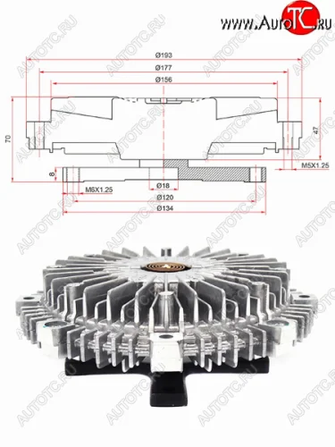 Вискомуфта MITSUBISHI PAJERO V7# 99-06 3.2 4m41 SAT ST-170-0001