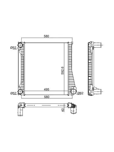 Интеркулер LAND ROVER DISCOVERY 3.0D 09-17RANGE ROVER 09-13 SAT ST-211-0018