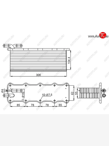 Интеркулер AUDI A1 12-18A3 13-A4 15-SKODA OCTAVIA 12-RAPID 15-VOLKSWAGEN POLO 16- SAT ST-211-0013