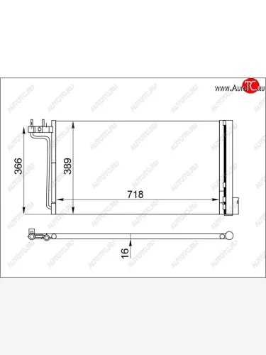 Радиатор кондиционера Ford Focus 14-19  C-MAX 15-19 SAT ST-47-0021