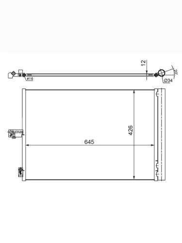 Радиатор кондиционера Mercedes-Benz E-Class 09-17  CLS-Class 10-17 SAT ST-47-0060
