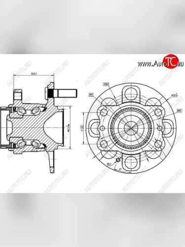 Ступичный узел задн. HYUNDAI SOLARISACCENTKIA RIO SAT ST-52750-0U000