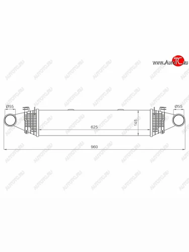 Интеркулер MERCEDES BENZ C-CLASS W204 06-14E-CLASS W212 09-GLK X204 08- SAT ST-A2045000200