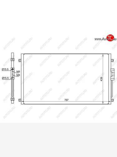 Радиатор кондиционера Dodge Caravan 00-07 SAT ST-CR06-394-0