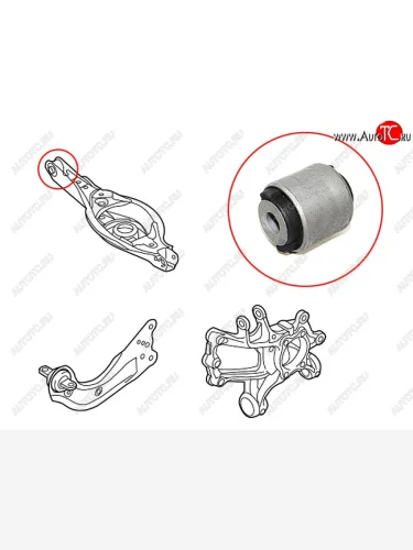 Сайлентблок заднего поперечного рычага (под пружин) MAZDA 6 12-CX-5 11-MAZDA 3 13- SAT ST-GHP9-28-350B