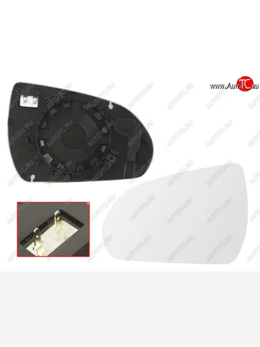 Левое полотно зеркала (с обогревом) SAT Hyundai Solaris HCR седан дорестайлинг (2017-2020)