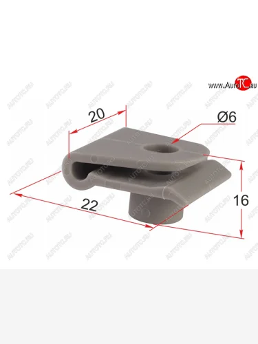 Клипса под винт MAZDA (1 шт.) SAT ST-M12402