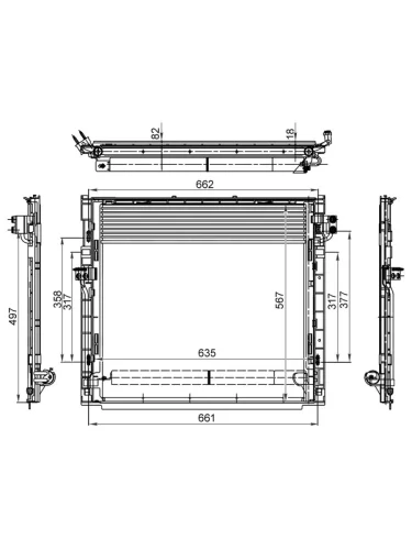 Радиатор кондиционера Mercedes-Benz M-Class 11-15  GL-Class 12-15  GLE 15-18  GLE Coupe 14-19 SAT ST-MD67-394-0