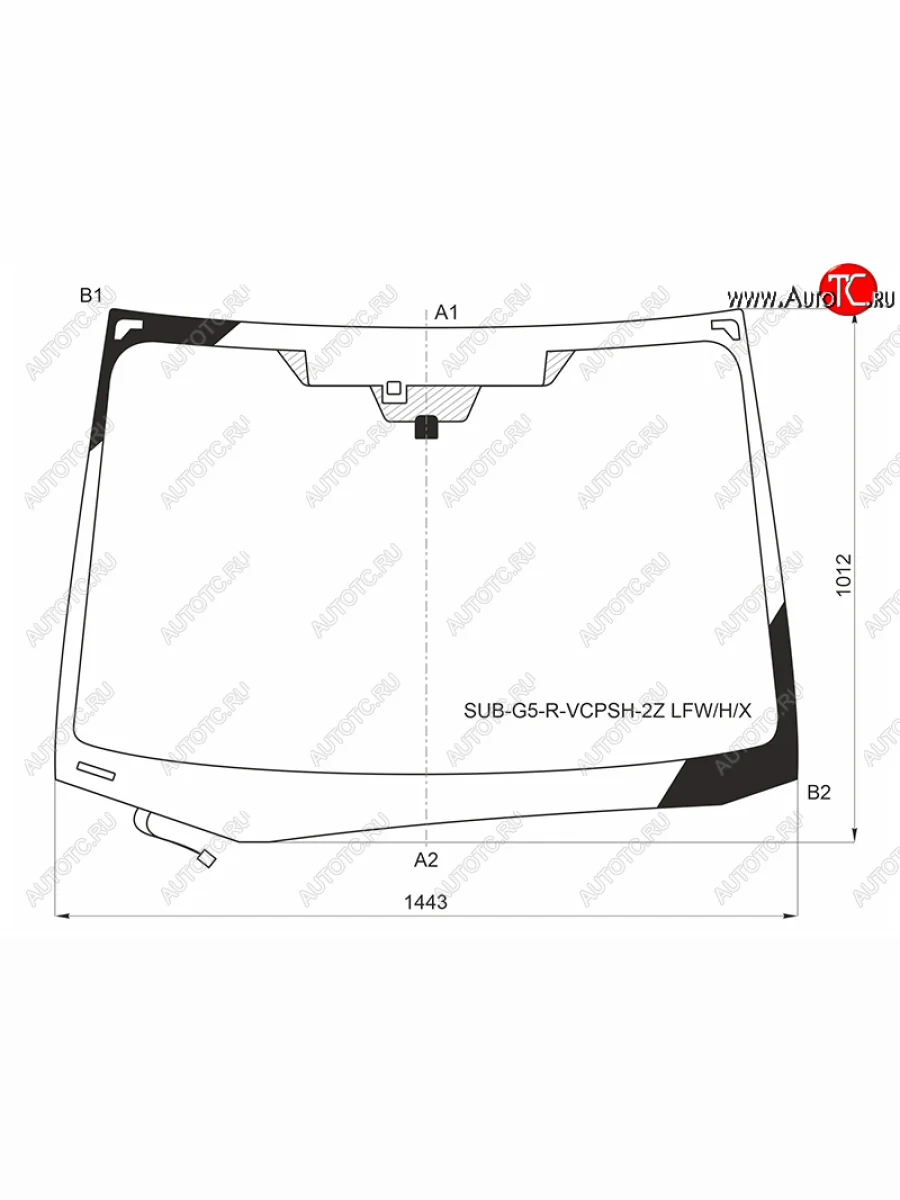 Стекло лобовое (Обогрев щеток Две камеры Датчик дождя) Subaru Impreza 16-19  Crosstrek 17- XYG SUB-G5-R-VCPSH-2Z LFW/H/X  в Воронеже Воронежской области
