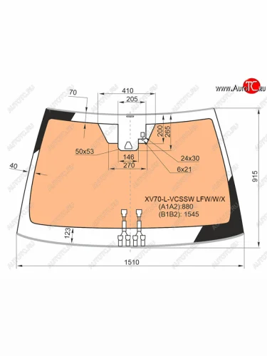 Стекло лобовое (Обогрев полный Камера Датчик дождя Молдинг) Toyota Camry (XV70) 17-21  Camry UAE XYG XV70-L-VCSSW LFW/W/X