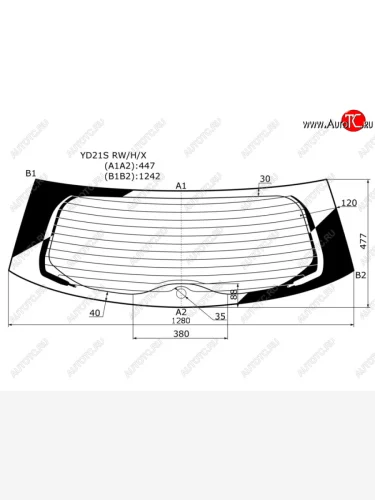 Стекло заднее (Цвет зеленый Обогрев) Suzuki Vitara 14- XYG YD21S RW/H/X