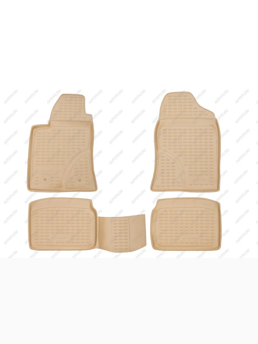 Коврики 3D в салон Element  Toyota Avensis (2003-2008) T250 седан, T250 универсал (бежевые)  в Керчи Республика Крым