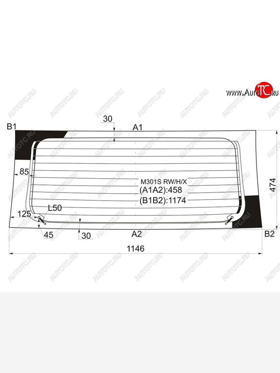 Стекло заднее (Цвет зеленый Обогрев) Toyota Passo 04-10  Daihatsu Boon 04-10  Sirion 05-13  Suba XYG M301S RW/H/X  в Керчи Республика Крым