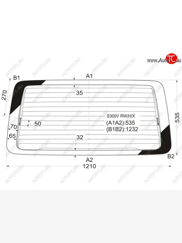 Стекло заднее (Цвет зеленый Обогрев) Daihatsu Atrai 05-21  Hijet 04-21 XYG S300V RW/H/X