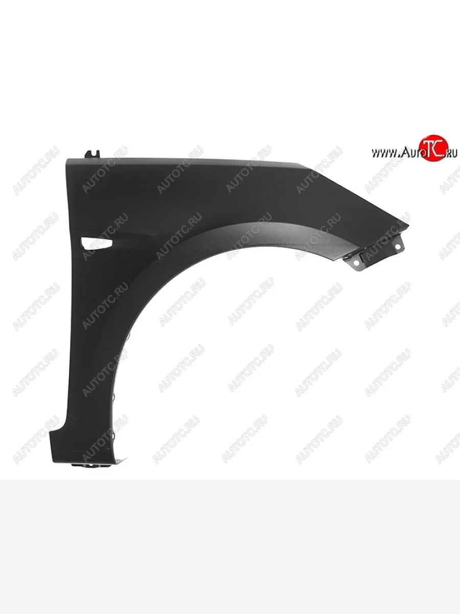 Правое переднее крыло (пластик, под повороты) SAT Hyundai Solaris RBr хэтчбэк дорестайлинг (2010-2014) (неокрашенное)  в Перми Пермском крае