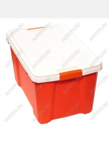 Ящик IRIS для хранения, белыйоранжевый, 56 л, 59,1х38,8х33,2 см  ttb450