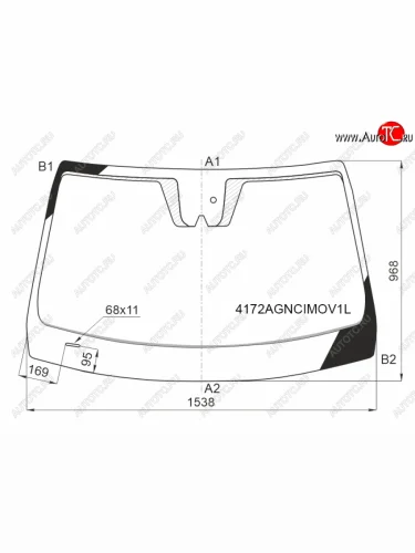 Стекло лобовое (камера, датчик дождя, датчик запотевания) FUYAO (зеленое) Hyundai Santa Fe TM рестайлинг (2020-2022)
