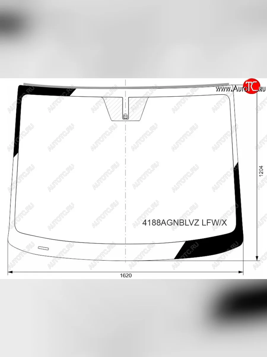 Стекло лобовое (молдинг) XYG Hyundai Staria US4 (2021-2022) (зеленое)  в Перми Пермском крае