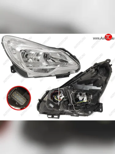 Фара OPEL CORSA 11-14 RH хром с электрокорректором                                                   DEPO 442-1169RMLDEM1