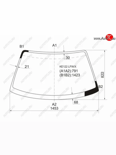 Стекло лобовое Toyota Corolla Levin 95-00  Sprinter Trueno 95-00 XYG KE122 LFW/X