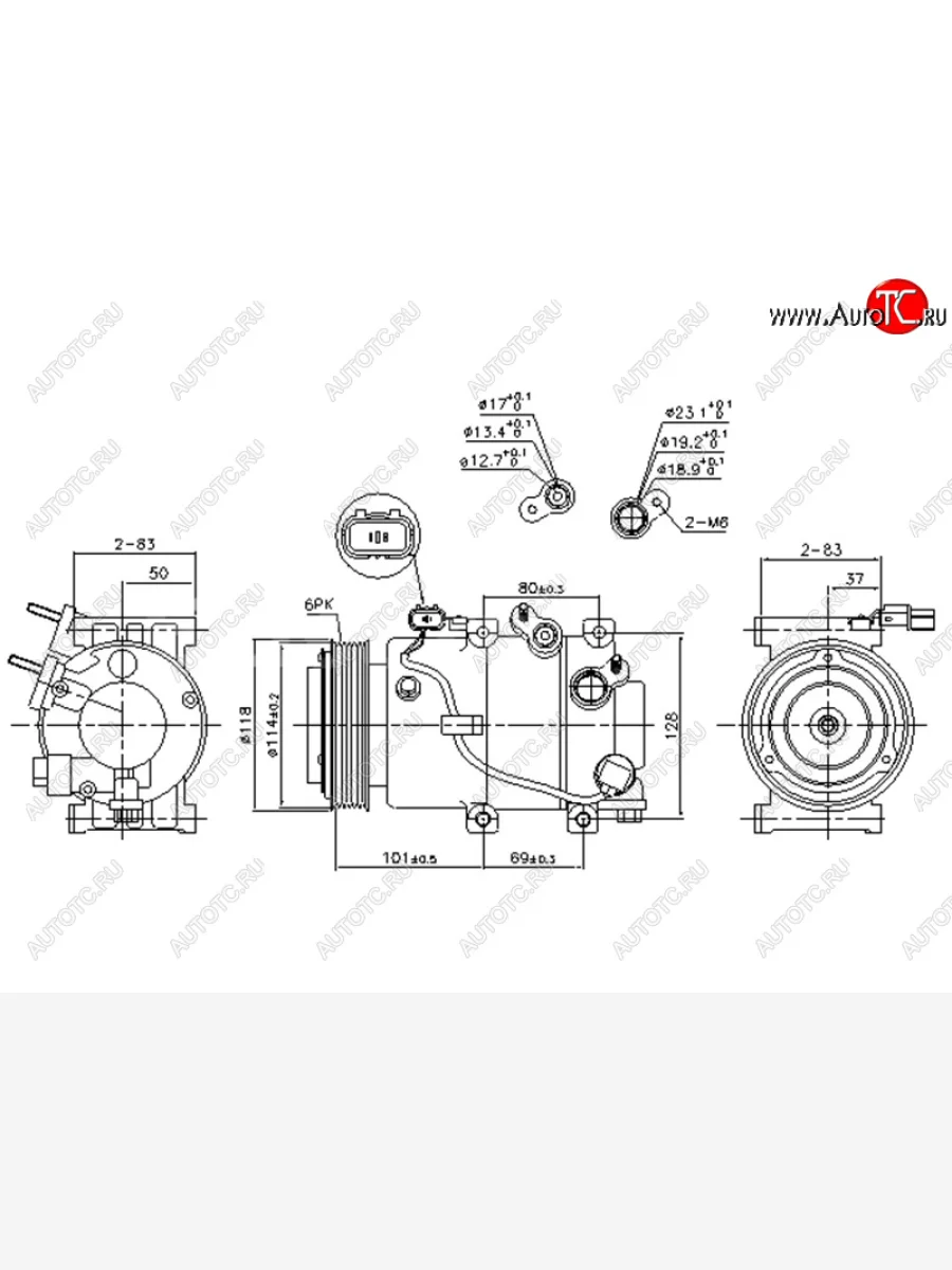 Компрессор кондиционера Kia Optima 10-21  Hyundai Grandeur 09-16 SAT ST-245-0024  в Самаре Самарской области