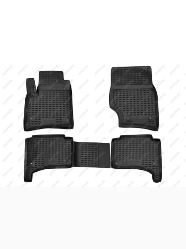 Коврики в салон подходит для VW Touareg (I, Ir) 2002-2010, 4 шт., под штатный круглый крепеж (полиуретан)  Фольксваген Туарег Element nlc.51.01.210k