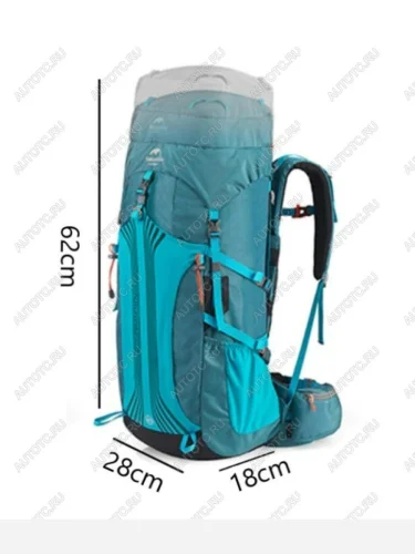 Рюкзак туристический Naturehike 45 л, черный  nh18y045-q-b
