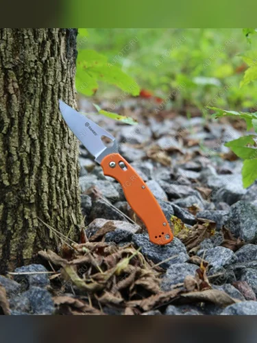 Нож складной GANZO с клипсой, длина клинка 87 мм, сталь 440С, оранжевый  g729-or