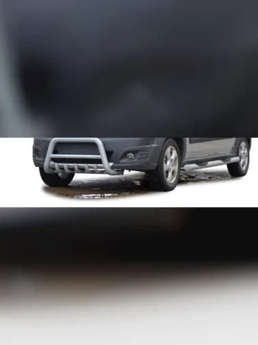 Защита порогов (труба с проступью) (d76) Техно Сфера (нержавейка) Volkswagen Touareg  1 GP (2006-2010) рестайлинг