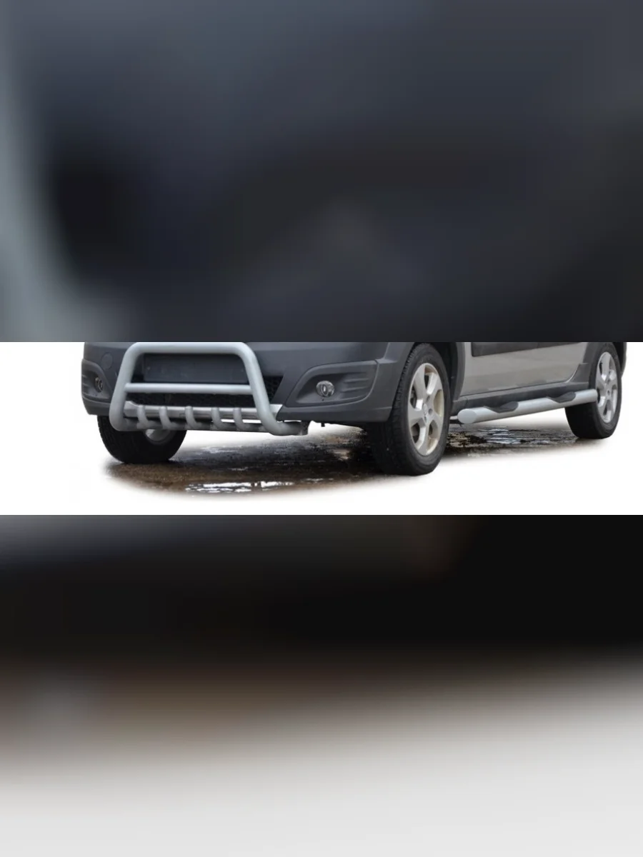 Защита порогов (труба с проступью) (d76) Техно Сфера Toyota Hilux AN120 1-ый рестайлинг (2017-2020) (нержавейка)  в Самаре Самарской области