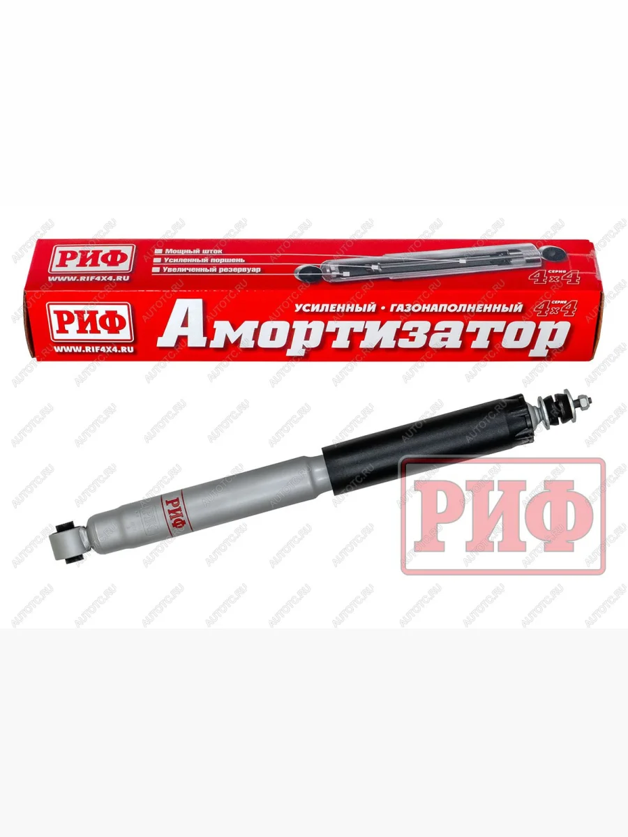 Амортизатор усиленный задний РИФ Mitsubishi Pajero 4 V90 дорестайлинг (2006-2011) (газовый)  в Керчи Республика Крым