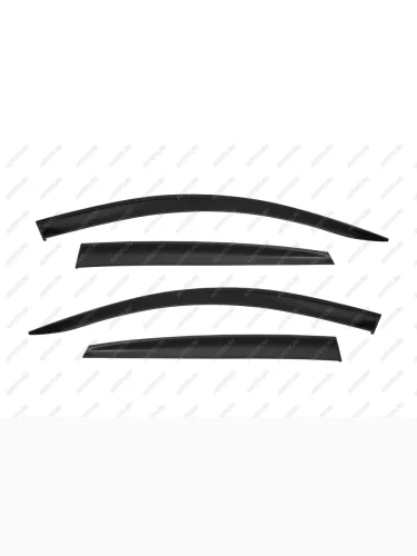 КОМПЛЕКТ ДЕФЛЕКТОРОВ ОКОН RENAULT ARKANA 2019, Черный 4 шт. Autofamily 7711821144