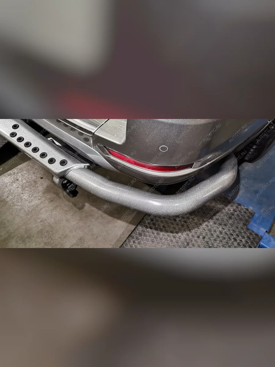 Бампер задний силовой (защита штатного бампера c квадратом под фаркоп) РИФ Tank 500 (2021-2025) (черный)  в Керчи Республика Крым