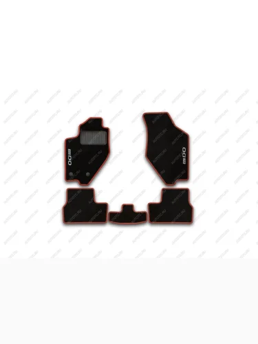 Ковры в салон текстильные DATSUN mi-DO 2015-2020, (с оранжевым оверлоком)  Дацун МИ ДУ DATSUN 999tmbe1asv