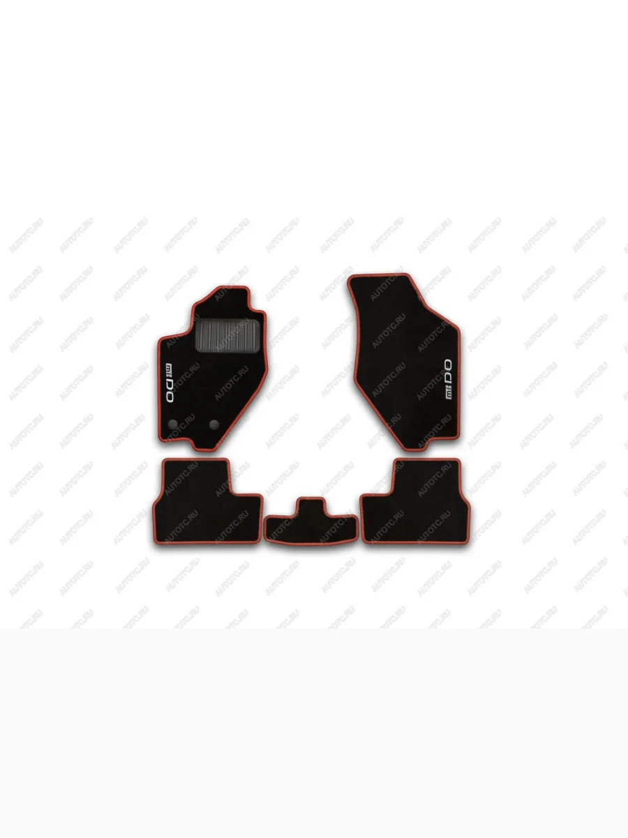 Ковры в салон текстильные DATSUN mi-DO 2015-2020, (с оранжевым оверлоком)  Дацун МИ ДУ DATSUN 999tmbe1asv  в Керчи Республика Крым