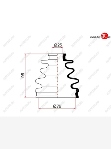 Пыльник ШРУСа наружный TOYOTA COROLLA SPACIO 97-01CALDINA 19# 91-01 MARUICHI 25-413